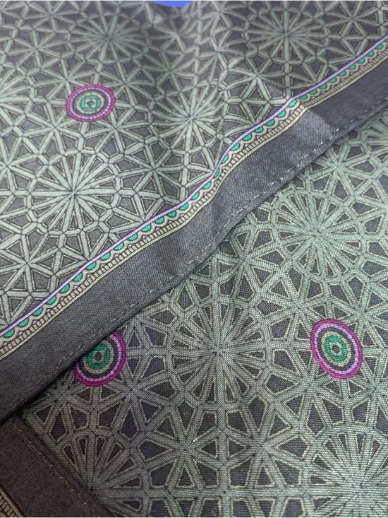 Christian Dior Green Geometric Handkerchief - Picture 5 of 17